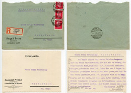 Germany 1929 Registered Cover; Lübbecke (Westf.) - August Frese, Lederfabrik To Ostenfelde; 15pf. Hindenburg X 3 - Briefe U. Dokumente