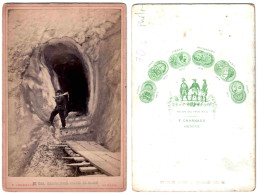 ANONYME - PHOTOGRAPHIE TIRAGE ALBUMINE - CHARNAUX - GRINDELWALD GROTTE DE GLACE - 1801-1900