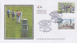 Enveloppe   FDC   1er  Jour    FRANCE   Les  Chemins  De  SAINT  JACQUES  DE  COMPOSTELLE   2013 - 2010-2019