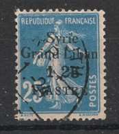 SYRIE - 1923 - N°YT. 93 - Type Semeuse 1pi25 Sur 25c Bleu - Oblitéré / Used - Oblitérés