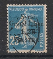 SYRIE - 1923 - N°YT. 93 - Type Semeuse 1pi25 Sur 25c Bleu - Oblitéré / Used - Usati
