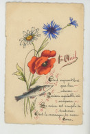 FLEURS - Jolie Carte Fantaisie Bouquet Champêtre Fleurs Tricolores Et Poisson 1er Avril - Erster April