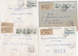 36962# LOT 7 LETTRES FRANCHISE PARTIELLE RECOMMANDE Obl ENCHENBERG MOSELLE 1967 1968 Pour METZ 57 - Storia Postale