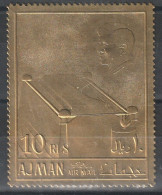 AJMAN - N°208 ** (1967) J.F.Kennedy - Timbre Or - - Ajman