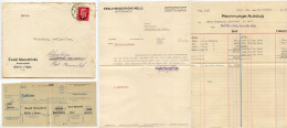 Germany 1930 Cover W/ Invoice, Letter & Zahlkarte; Melle - Ewald Menzefricke, Automobile; 15pf. Hindenburg W/ Overprint - Briefe U. Dokumente