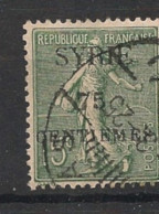 SYRIE - 1924 - N°YT. 108 - Type Semeuse 75c Sur 15c Vert-olive - Oblitéré / Used - Usados