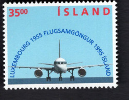 2021899565 1995 SCOTT 807 (XX)  POSTFRIS MINT NEVER HINGED - LUXEMBOURG-REYKJAVIK ICELAND AIR ROUTE - 40TH ANNIV - Nuovi