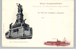 BINNENSCHIFFE - RHEIN, KÖLN - DÜSSELDORFER "OVERSTOLZ" Und Niederwald-Denkmal - Steamers