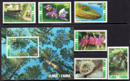 CUBA 2010 - Fauna - Flora - Birds - Orchid - MNH Set + Souvenir Sheet - Ongebruikt