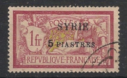 SYRIE - 1924 - N°YT. 116 - Type Merson 5pi Sur 1f Lie-de-vin - Oblitéré / Used - Gebruikt