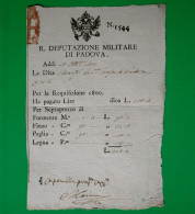D-IT R. Lombardo Veneto 1800 Padova Regia Deputazione Militare - Documentos Históricos