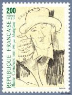 Timbre De 1987 Blaise Cendrars D'après Modigliani - N° 2497 Neuf - Nuovi