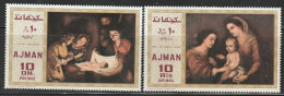 AJMAN - N°455/6 ** (1969) Tableaux - Ajman