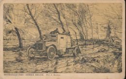 ARMEE BELGE.  MITRAILLEUSES  1918 - BELG.LEGERPOST.  Z 61 I/III A.B.         2 SCANS - Materiaal