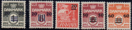 PIA - FAROER - 1940-41 : Occupazione Inglese - Francobolli Di Danimarca Sovrastampati - (UN 1-5) - Féroé (Iles)