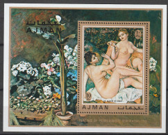 AJMAN - BLOC N°278 ** (1969) Tableaux : Renoir - Adschman