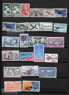 France Poste Aerienne Ensemble 23 Timbres Oblitérés Différents (voir Liste) - Altri & Non Classificati