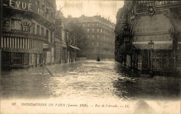 INONDATIONS DE PARIS RUE DE L'ARCADE - Paris Flood, 1910