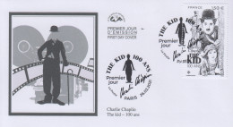 Enveloppe    FDC  1er   Jour    FRANCE    CHARLIE   CHAPLIN    THE  KID   100  Ans    2021 - 2020-…