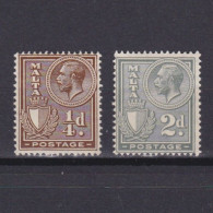 MALTA 1926, SG #157, 161, Part Set, MH - Malte (...-1964)