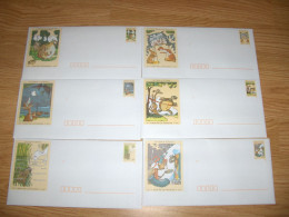 6 Enveloppes PAP Fables Jean De La Fontaine Des Timbres N° 2958 2959 2960 2961 2962 2963 ** - Autres & Non Classés