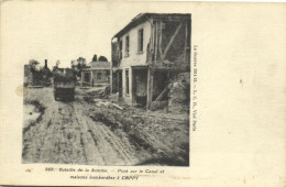 CAPPY - PONT SUR LE CANAL ET MAISONS BOMBARDEES - BATAILLE DE LA SOMME - Altri & Non Classificati