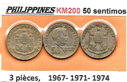 PHILIPPINES  Réforme Coinage, 50 Sentimos  Del PILAR  KM 200 ,  Années 1967-1971- 1974 TTB - Filipinas