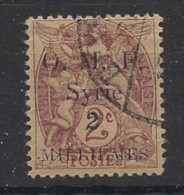 SYRIE - 1920 - N°YT. 22 - Type Blanc 2m Sur 2c Brun-lilas - Oblitéré / Used - Used Stamps