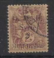 SYRIE - 1920 - N°YT. 22 - Type Blanc 2m Sur 2c Brun-lilas - Oblitéré / Used - Usados