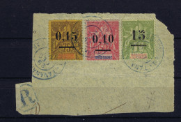 Madagascar: Yv 50 + 54 + 60 RRR A Une Fragment De Lettre, Two Small Tears At Arrows In The Paper Of The Fragment - Usati
