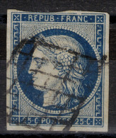 FRANCE Cérès N° 4a Bleu Foncé Avec 4 Marges Ni Pli Ni Aminci - 1849-1850 Cérès