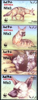 ERITREE 2001 - W.W.F. - Faune - Loup Sauvage Des Sables - 4 V. - Unused Stamps