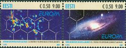 ESTONIE 2009 - Europa - L'astronomie - 2 V. Se Tenant - Estonie
