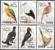 COREE DU NORD 1992 - Dr Wong Hong - Oiseaux - 6 V. - Gallinaceans & Pheasants