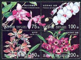 COREE DU NORD 2003 - Orchidées - (Minicattleya) - 4 V. - Korea, North
