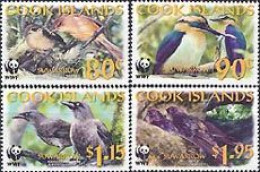 COOK 2005 - W.W.F. - Faune Locale - Oiseaux Terrestres - 4 V.- Suwarrow - Cookeilanden