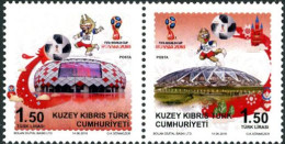 CHYPRE TURC 2018 - Coupe Du Monde De Football - Russie 2018 - 2 V. - Neufs