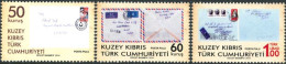 CHYPRE TURC 2014 - 50 Ans De La Poste Chypriote Turque - 3 V. - Nuovi