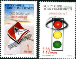 CHYPRE TURC 2013 - Prévention Des Accidents De La Route - 2 V. - Unused Stamps