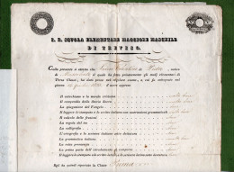 D-IT R. Lombardo Veneto 1833 Treviso - Dossier Con N.3 Attestati Di Studio - Historische Documenten