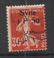 SYRIE - 1924-25 - N°YT. 132 - Type Semeuse 1pi50 Sur 30c Rouge - Oblitéré / Used - Used Stamps