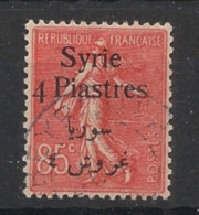 SYRIE - 1924-25 - N°YT. 139 - Type Semeuse 4pi Sur 85c Rouge - Oblitéré / Used - Usados