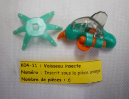 Kinder - Vaisseau Insecte Bleu Vert Et Orange - K04 11 - Sans BPZ - Montables