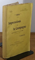 LALYMAN Joseph De - 1914 - IMPRESSIONS DE LA CAMPAGNE  PAR UN BLESSE DU 20E DE LIGNE (XVI - 1901-1940