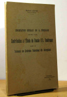 CALVET Elisabeth - CONSIDERATIONS GENERALES SUR LA TUBERCULOSE - 1901-1940