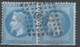 Lot N°83163   Paire Du N°29B, Oblitéré PC Du GC 1520 FLERS-DE-L'ORNE(59) - 1863-1870 Napoléon III Con Laureles