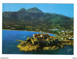 Haute Corse CALVI N°10 20 0195 Citadelle Vue Du Large Et Immense Plage Bordée De Pins VOIR DOS - Calvi