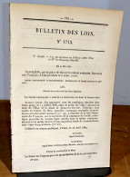 COLLECTIF  - BASSIN DE RADOUB A LA CIOTAT - BULLETIN DES LOIS DE L'EMPIRE FRANCAIS - 1801-1900