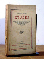 RIVIÈRE Jacques    - ETUDES - 1901-1940