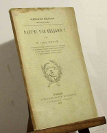 GUYOT Antoine - Abbe - FAUT-IL UNE RELIGION ? - 1801-1900